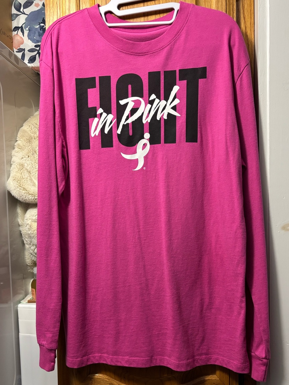 Fight in Pink Long-Sleeve Tee - Pink